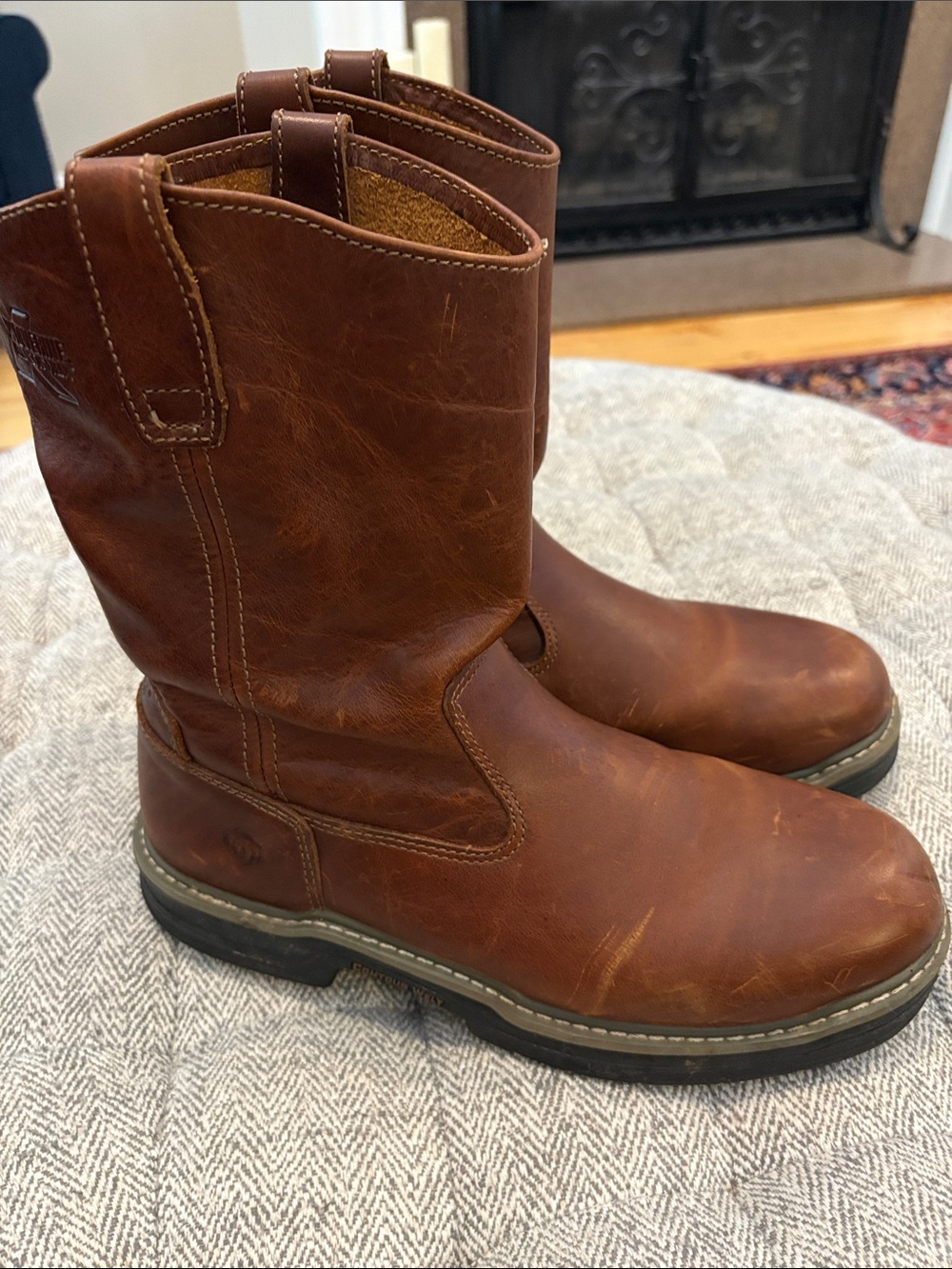 Wolverine Brown Leather Work Boots
